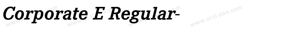 Corporate E Regular字体转换